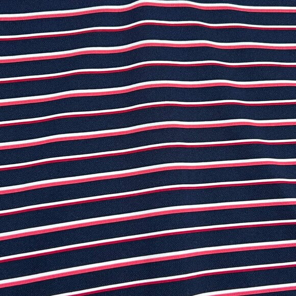 Adidas Climalite Mens XL Golf Polo Navy Red White Short Sleeve Collared 3 Button - Picture 7 of 10